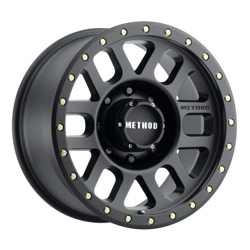 Method MR309 Grid 17x8.5 0mm Offset 8x6.5 130.81mm CB Matte Black Wheel-tuningsupply.com