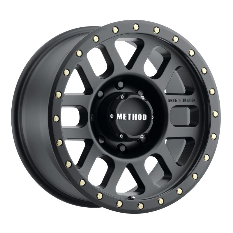 Method MR309 Grid 18x9 +18mm Offset 8x180 130.81mm CB Matte Black Wheel-tuningsupply.com