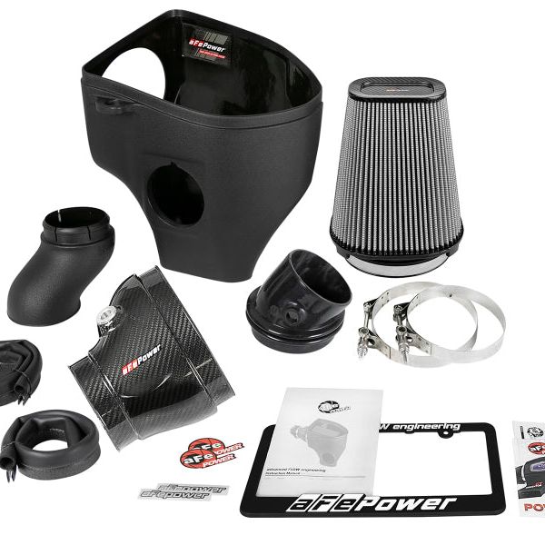 aFe Magnum Force Stage-2 Track Series Carbon Fiber AIS w/Pro Dry S Media-18 Dodge Challenger V8-6.2L-tuningsupply.com