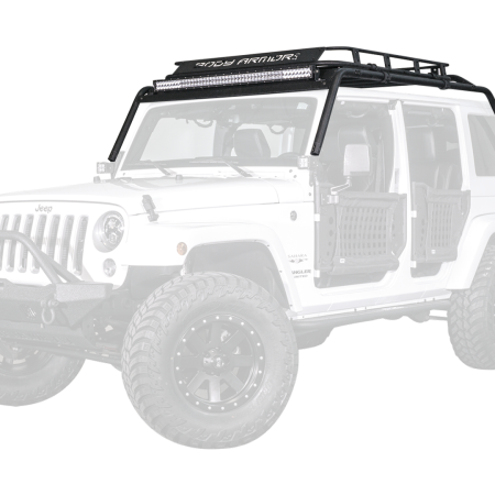 Body Armor 4x4 07-18 Jeep Wrangler JK Windshield Light Bar-tuningsupply.com