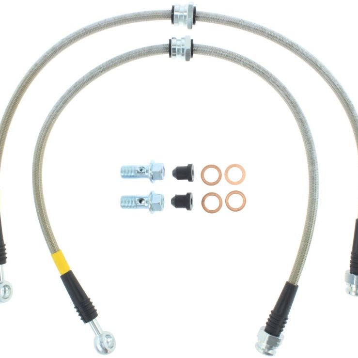 StopTech 06-12 Mitsubishi Eclipse Stainless Steel Front Brake Lines-Brake Line Kits-Stoptech-STO950.46006-SMINKpower Performance Parts