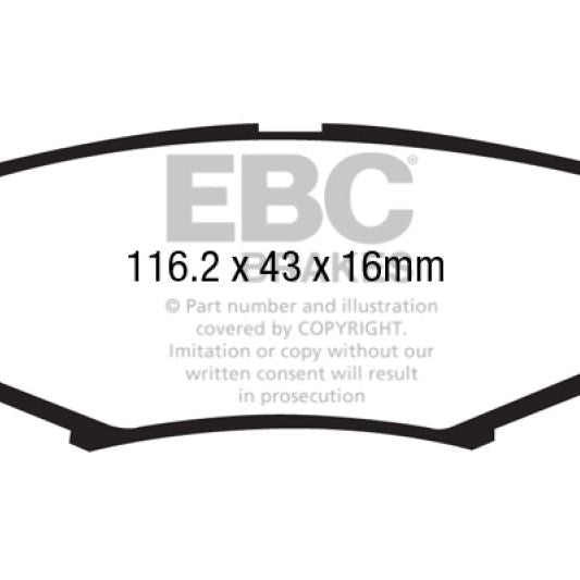 EBC 06-11 Dodge Nitro 3.7 Yellowstuff Rear Brake Pads-tuningsupply.com