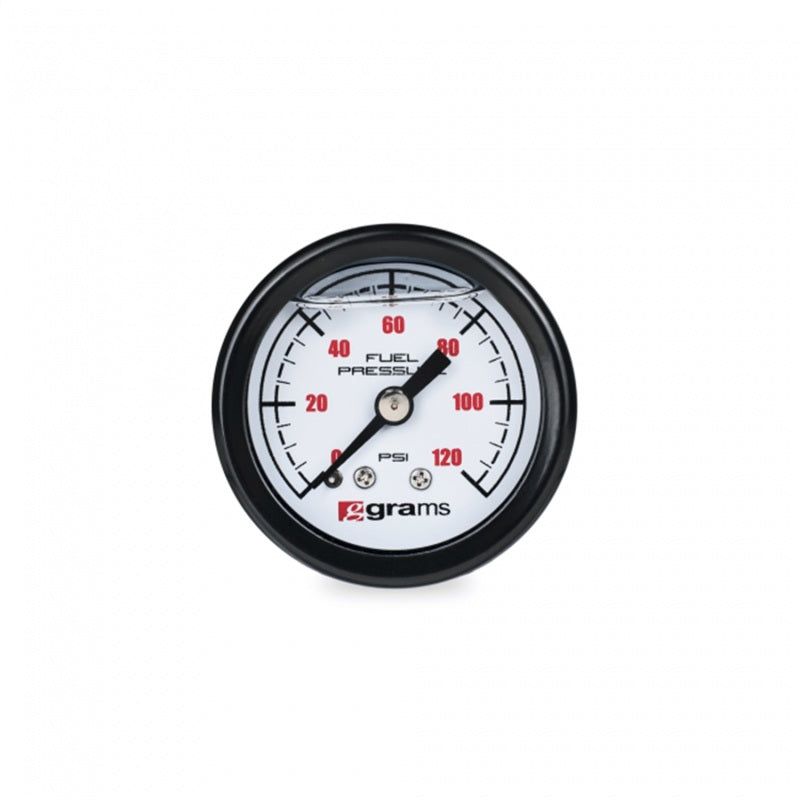 Grams Performance Universal 0-120 PSI Fuel Pressure Gauge - White Face-tuningsupply.com