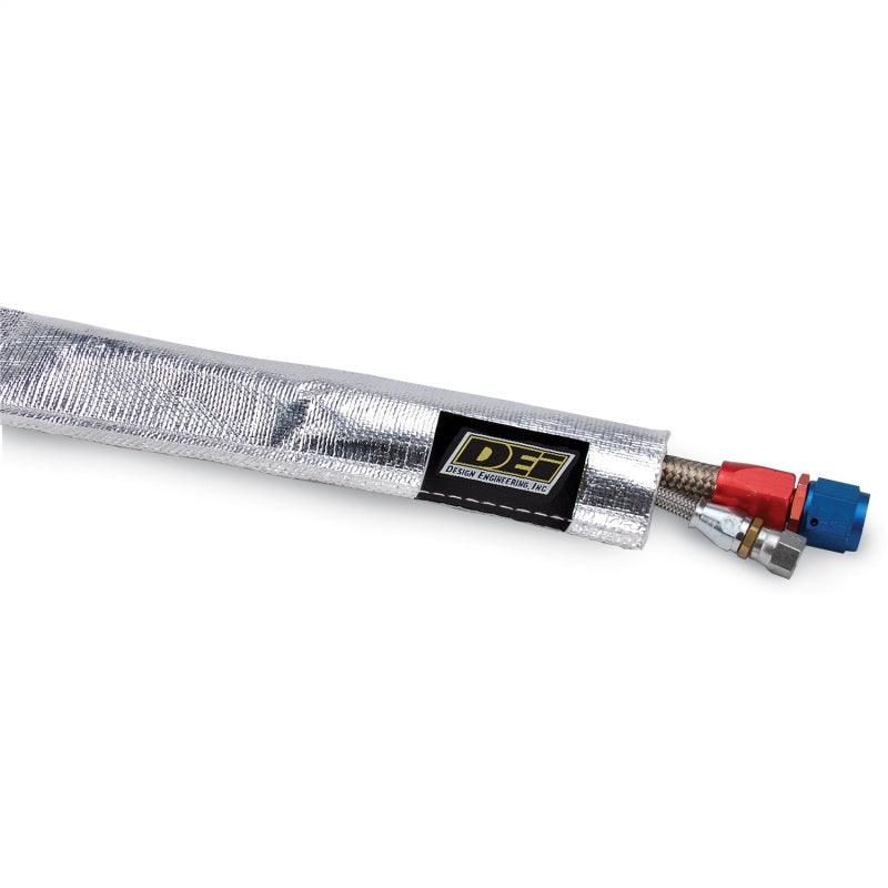 DEI Heat Sheath 1-1/2in I.D. x 3ft - Aluminized Sleeving - Sewn Edge-tuningsupply.com