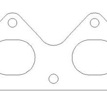 Cometic Honda All H22S 92-01 .030 inch MLS Exhaust Manifold Gasket 1.770 inch X 1.380 inch Port-tuningsupply.com