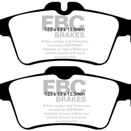 EBC 08-10 Chevrolet Cobalt 2.0 Turbo (SS) Greenstuff Rear Brake Pads-tuningsupply.com