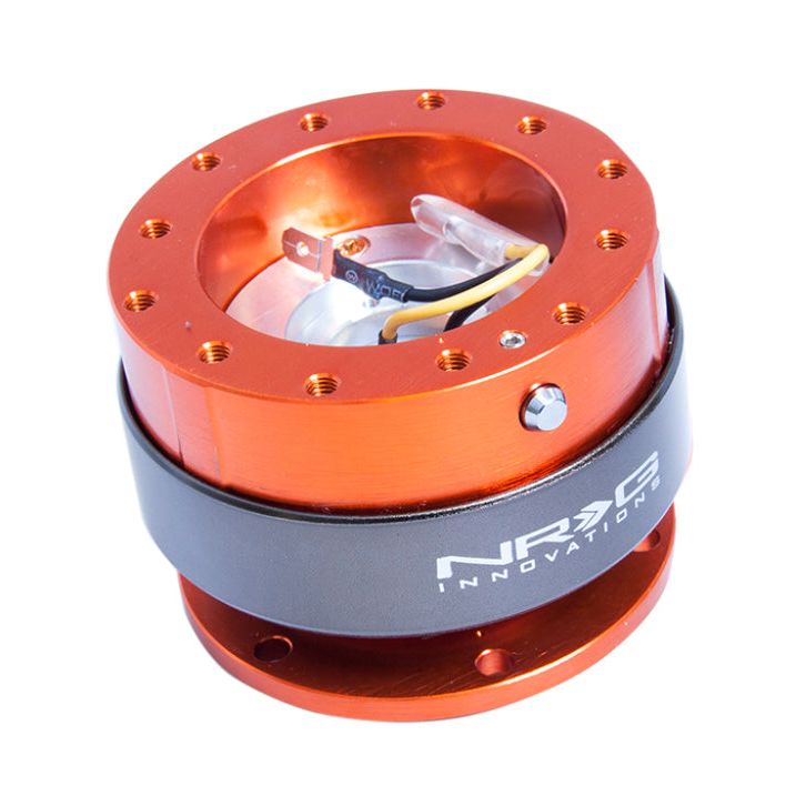 NRG Quick Release Gen 2.0 - Orange Body / Titanium Chrome Ring-tuningsupply.com