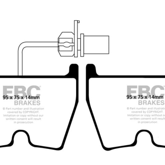 EBC 06-09 Audi RS4 4.2 (Cast Iron Rotors) Yellowstuff Front Brake Pads-tuningsupply.com