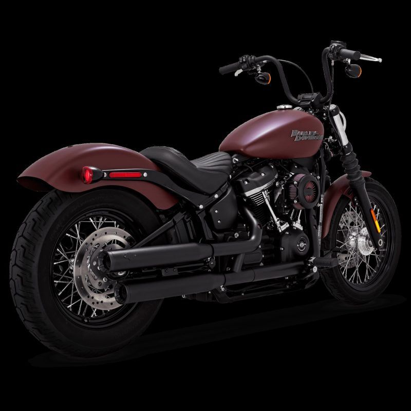 Vance & Hines 18-22 Harley Davidson Softail Eliminator 300 PCX Slip-Ons Exhaust - Black - SMINKpower Performance Parts VAH46312 Vance and Hines