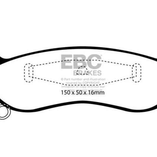 EBC 03+ Ford Crown Victoria 4.6 Redstuff Rear Brake Pads-tuningsupply.com