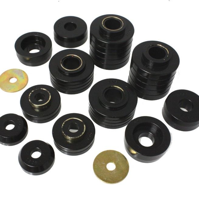 Energy Suspension 80-98 Ford F250/F350 / 80-92 Ford F100/F150 / 85-98 Ford F450 Black Body Mount Set-tuningsupply.com