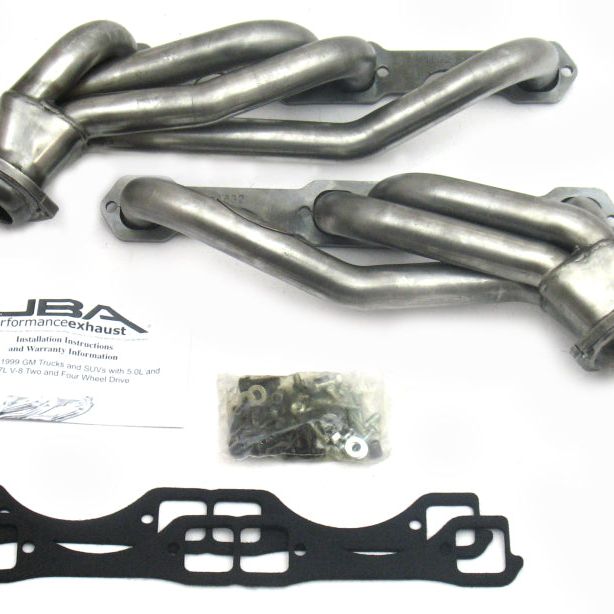 JBA 96-00 GM Truck 5.0L/5.7L SBC w/o A.I.R. 1-1/2in Primary Raw 409SS Cat4Ward Header-tuningsupply.com