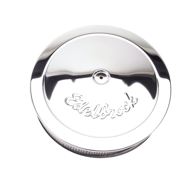 Edelbrock Air Cleaner Pro-Flo Series Round Steel Top Paper Element 14In Dia X 3 75In Dropped Base-tuningsupply.com