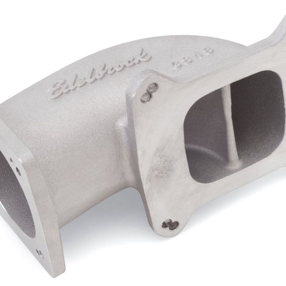 Edelbrock Low Profile Intake Elbow 90mm Throttle Body to Square-Bore Flange As-Cast Finish-tuningsupply.com