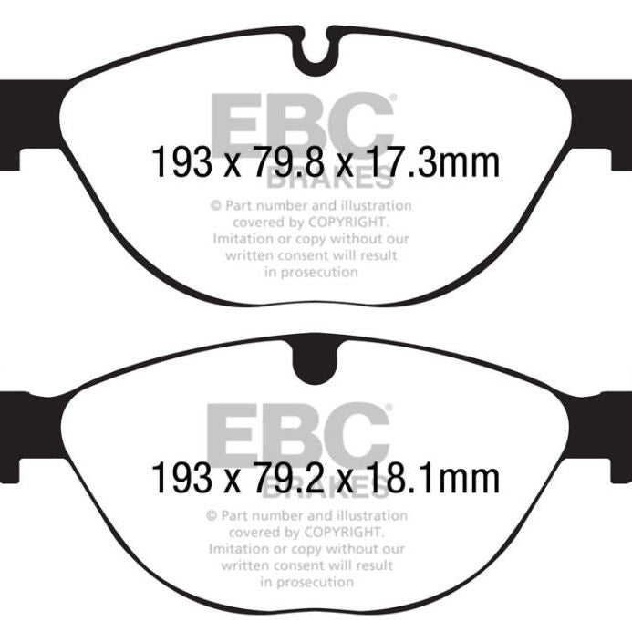 
  

EBC DP42191R - EBCDP42191R - EBC 13+ Jaguar F-Type (Cast Iron Only) 3.0 Supercharged (380) Perf Pkg Yellowstuff Front Brake Pads - Shipped in Europe - Tuningsupply.com

