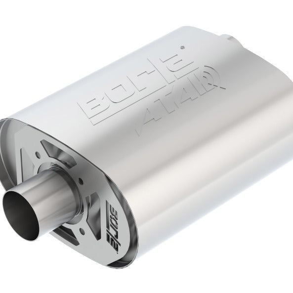 Borla CrateMuffler Ford 5.0L Coyote ATAK 2.5in Offset/Center 12in x 6in x 10.34in Muffler-tuningsupply.com