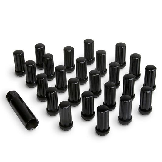 ICON Alloys Lug Nut Kit Black - 14x1.5 - 24 Lug Nuts w/ Key-tuningsupply.com