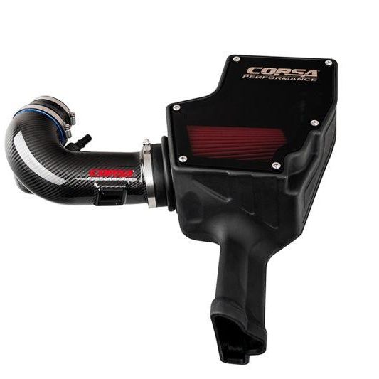 Corsa 2018-2023 Ford Mustang GT 5.0L V8 Carbon Fiber Air Intake w/ DryTech Filter-tuningsupply.com