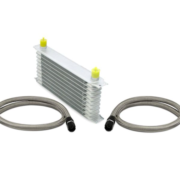 Mishimoto Universal 10 Row Oil Cooler Kit (Metal Braided Lines)-tuningsupply.com