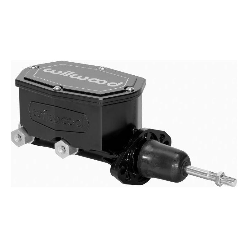 Wilwood Compact Tandem Master Cylinder - 1.12in Bore - w/Pushrod (Black) - SMINKpower Performance Parts WIL260-15541-BK Wilwood