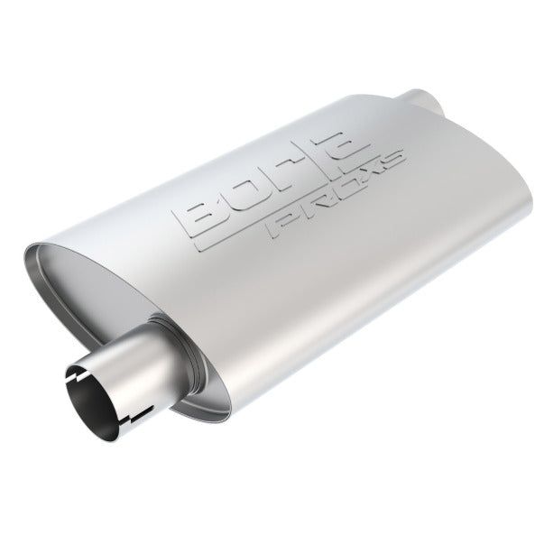 Borla Universal Pro-XS Oval 2.25in Inlet / Outlet Offset Notched Muffler-tuningsupply.com