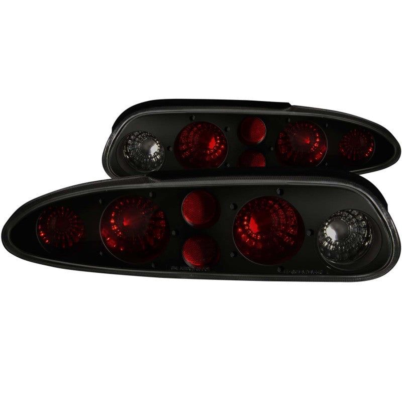 ANZO 1993-2002 Chevrolet Camaro Taillights Dark Smoke-tuningsupply.com