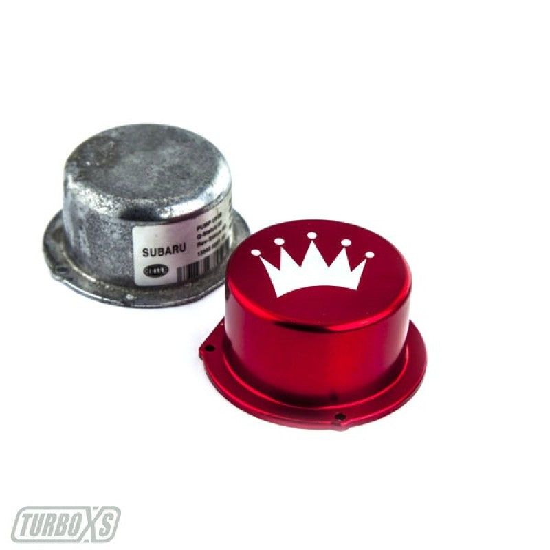 Turbo XS 15-16 Subaru WRX Billet Aluminum Vacuum Pump Cover - Red-Engine Covers-Turbo XS-TXSW15-VPC-RED-SMINKpower Performance Parts