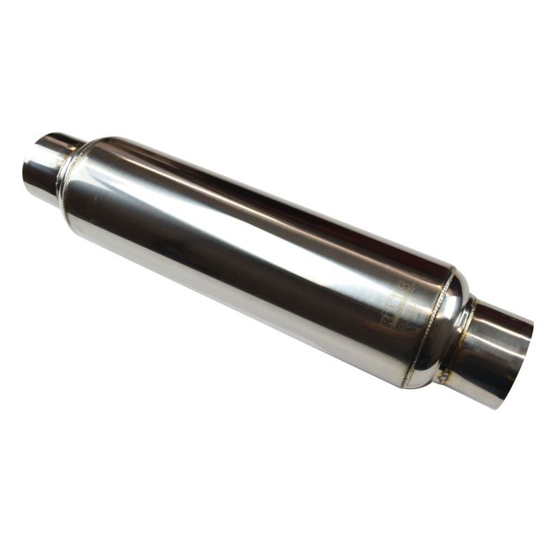 Kooks Universal 3in Round Muffler 14in Long. Pol SS-tuningsupply.com