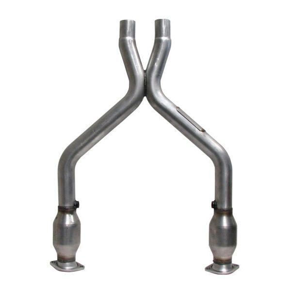 BBK 11-14 Mustang 3.7 V6 Short Mid X Pipe With Catalytic Converters 2-1/2 For BBK Long Tube Headers-tuningsupply.com