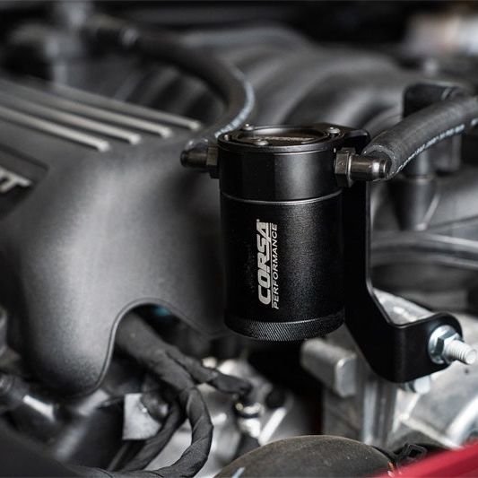 Corsa2011-2023 Dodge Challenger/Charger 2018-2023 Dodge Durango 6.4L Aluminum Oil Catch Can-tuningsupply.com