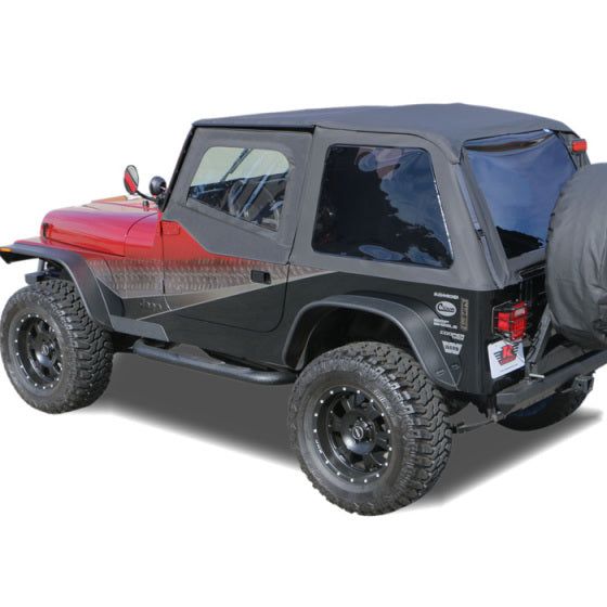 Rampage 1992-1995 Jeep Wrangler(YJ) Frameless Soft Top Kit - Black Diamond-Soft Tops-Rampage-RAM109435-SMINKpower Performance Parts