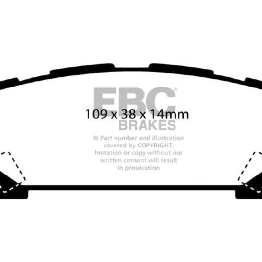 EBC 04-06 Saab 9-2X 2.0 Turbo Redstuff Rear Brake Pads-tuningsupply.com