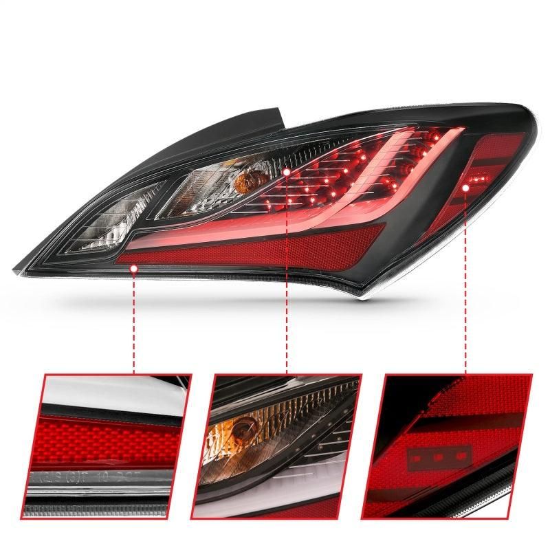 ANZO 10-13 Hyundai Genesis 2DR LED Taillights Smoke-tuningsupply.com