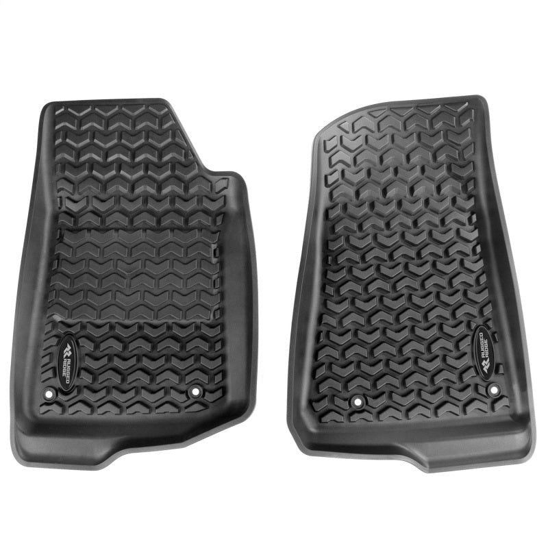 Rugged Ridge Floor Liner Kit Black F/R 20-21 Jeep Gladiator (JT)-Floor Mats - Rubber-Rugged Ridge-RUG12987.44-SMINKpower Performance Parts