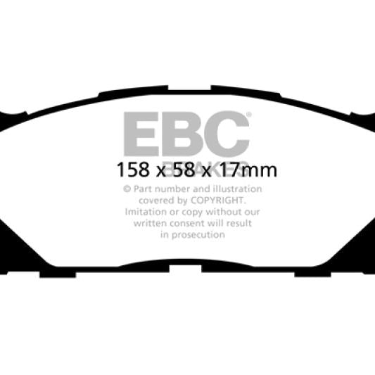 EBC 13+ Lexus ES300h 2.5 Hybrid Greenstuff Front Brake Pads-tuningsupply.com