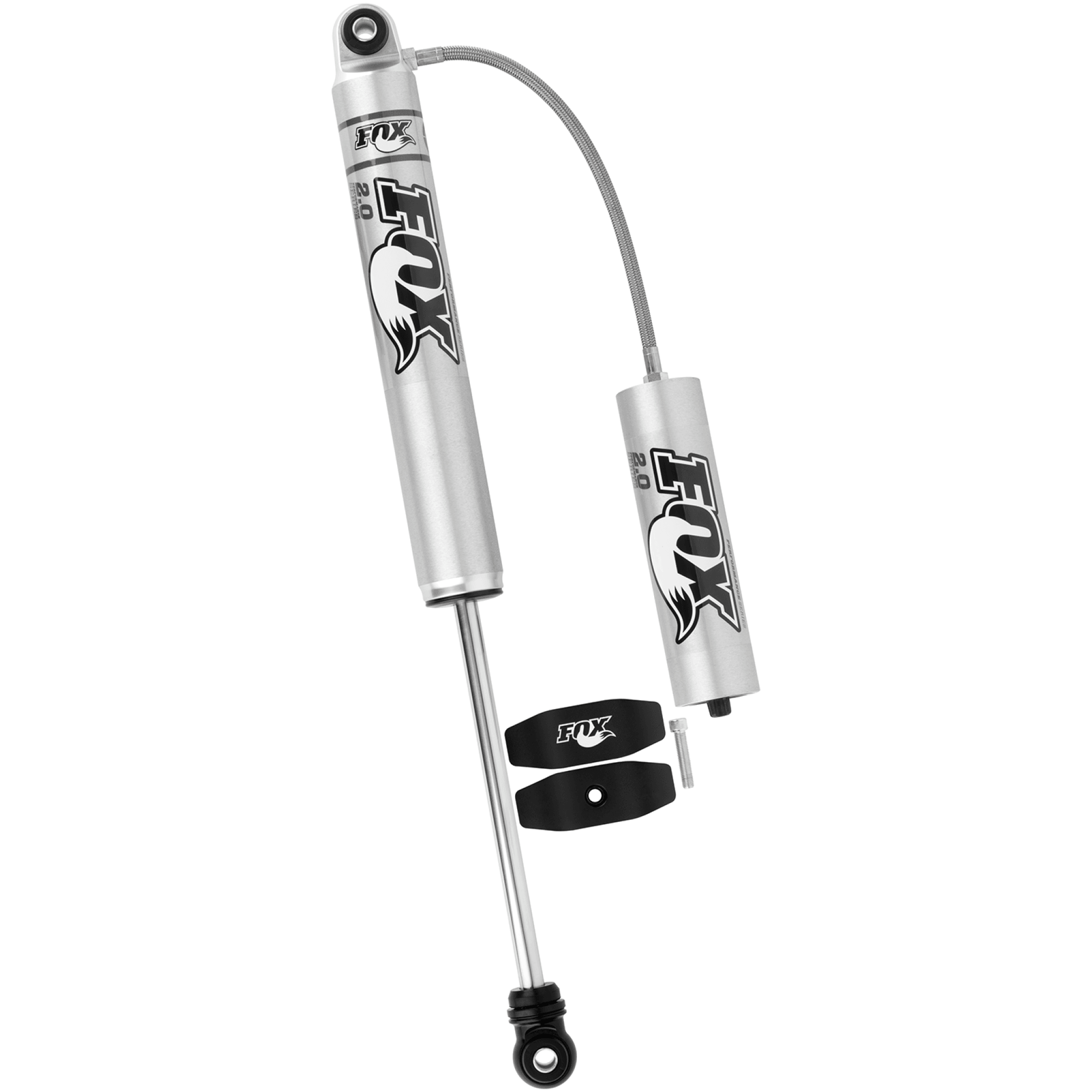 Fox 2.0 Performance Series 10.1in. Smooth Body R/R Shock Aluminum / Std Travel / Eyelet Ends - Black-tuningsupply.com