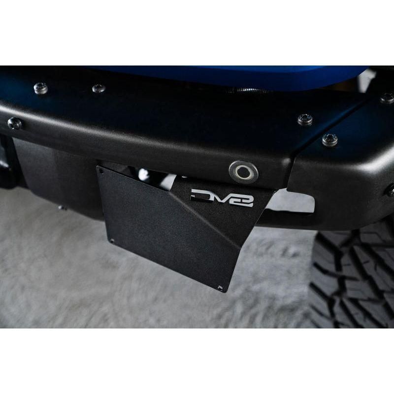 DV8 Offroad 21-22 Ford Bronco Factory Front Bumper License Relocation Bracket - Side-tuningsupply.com