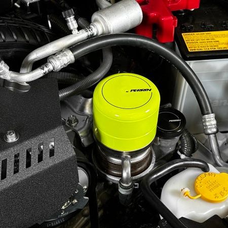 Perrin 2015+ Subaru WRX/STI Oil Filter Cover - Neon Yellow - SMINKpower Performance Parts PERPSP-ENG-716NY Perrin Performance