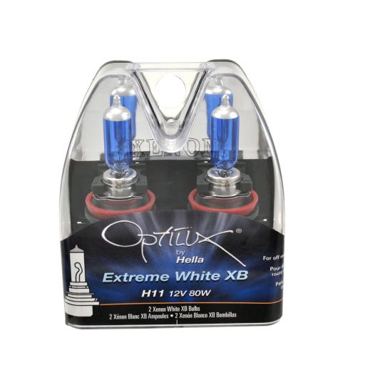 Hella Optilux XB Extreme Type H11 12V 80W Blue Bulbs - Pair-tuningsupply.com