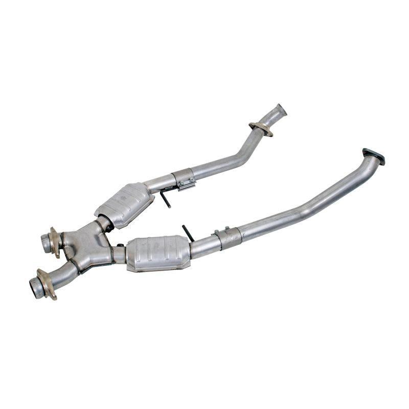 BBK 96-98 Mustang 4.6 GT High Flow X Pipe With Catalytic Converters - 2-1/2-tuningsupply.com