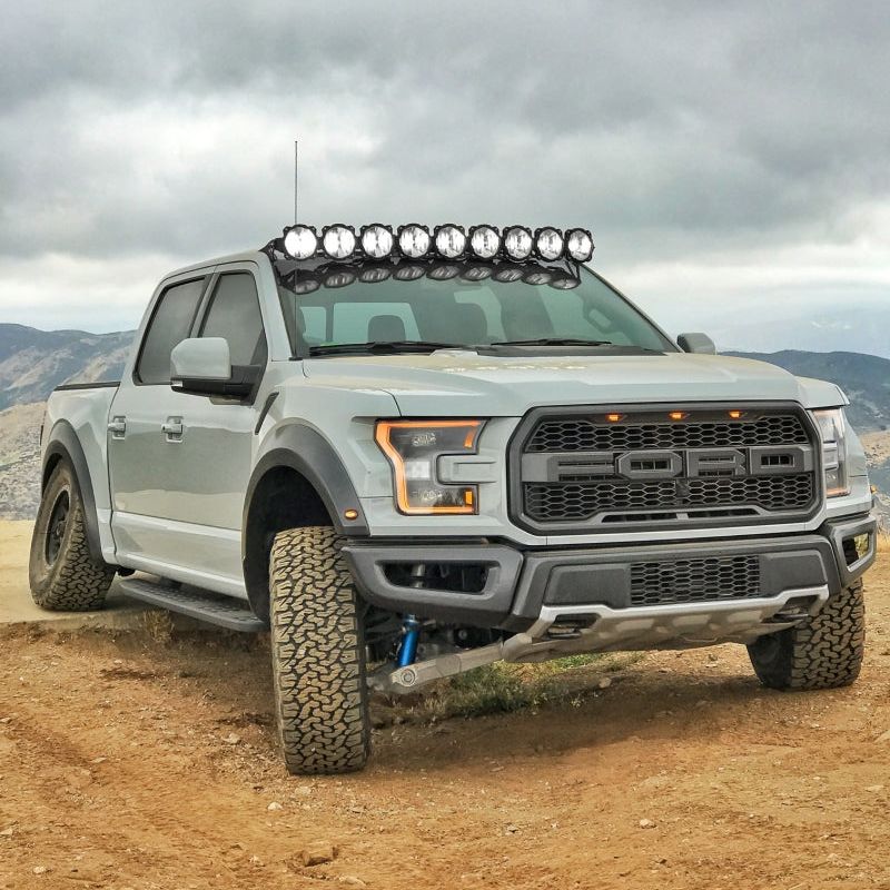 KC HiLiTES 17-18 Ford Raptor 57in. Pro6 Gravity LED 9-Light 180w Combo Beam Overhead Light Bar Sys-tuningsupply.com