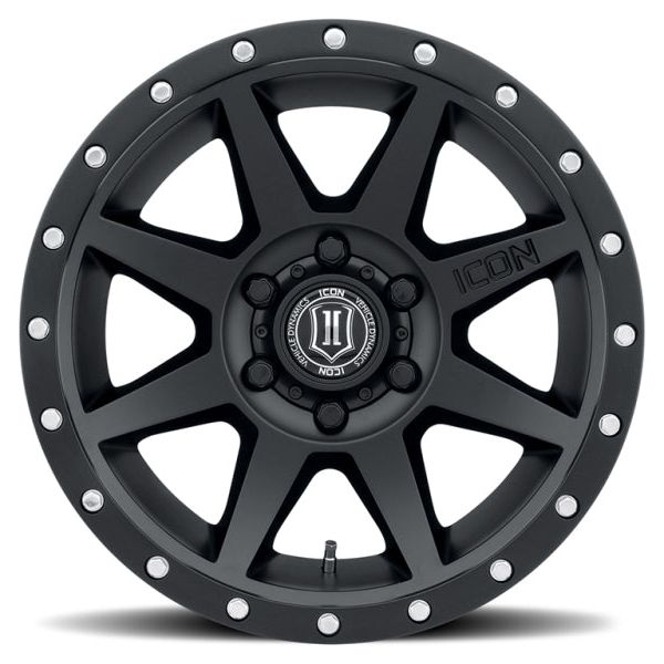 ICON Rebound 17x8.5 6x5.5 25mm Offset 5.75in BS 95.1mm Bore Satin Black Wheel-tuningsupply.com