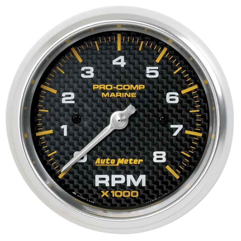 Autometer Marine Carbon Fiber 3-3/8in 8k RPM Tachometer-tuningsupply.com