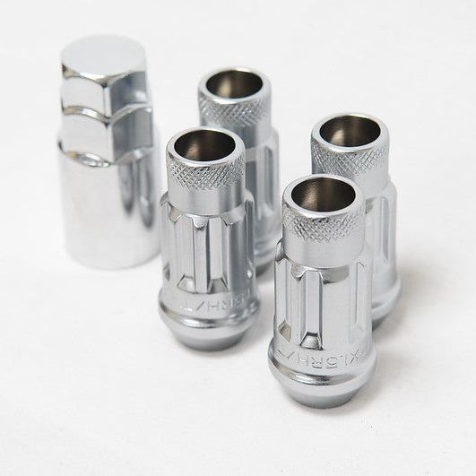 Wheel Mate 12x1.50 48mm Muteki SR48 Satin Silver Open End Locking Lug Nut - Set of 4 - SMINKpower Performance Parts WHM32902SS Wheel Mate