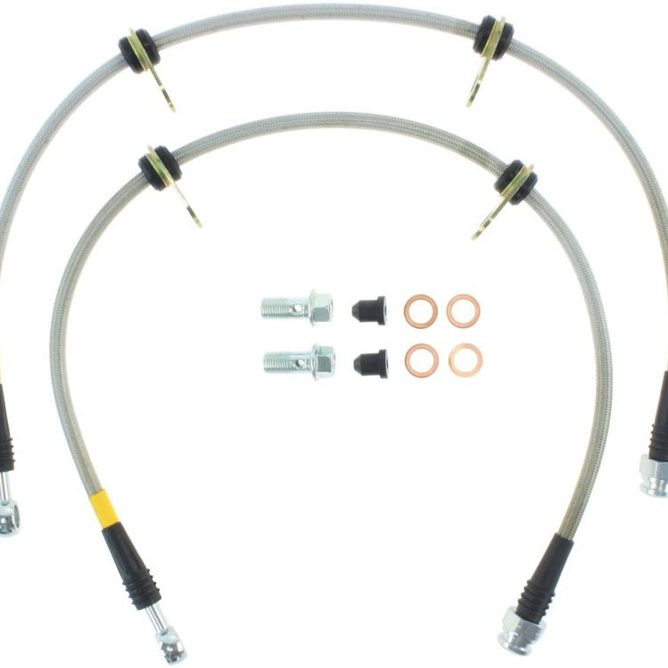 StopTech 90-93 Acura Integra / 90-91 Honda CRX Si Rear Disc Rear SS Brake Lines-Brake Line Kits-Stoptech-STO950.40504-SMINKpower Performance Parts