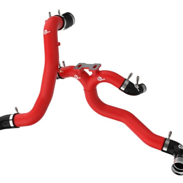 AFE 18-21 Kia Stinger V6-3.3L BladeRunner Alum Hot/Cold Charge Pipe Kit Red-tuningsupply.com