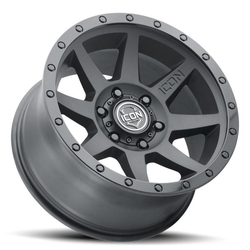 ICON Rebound 17x8.5 5x5 -6mm Offset 4.5in BS 71.5mm Bore Double Black Wheel-tuningsupply.com