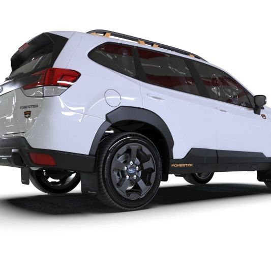 Rally Armor 2022 Subaru Forester (Incl. Wilderness) Black UR Mud Flap w/ White Logo - SMINKpower Performance Parts RALMF82-UR-BLK/WH Rally Armor