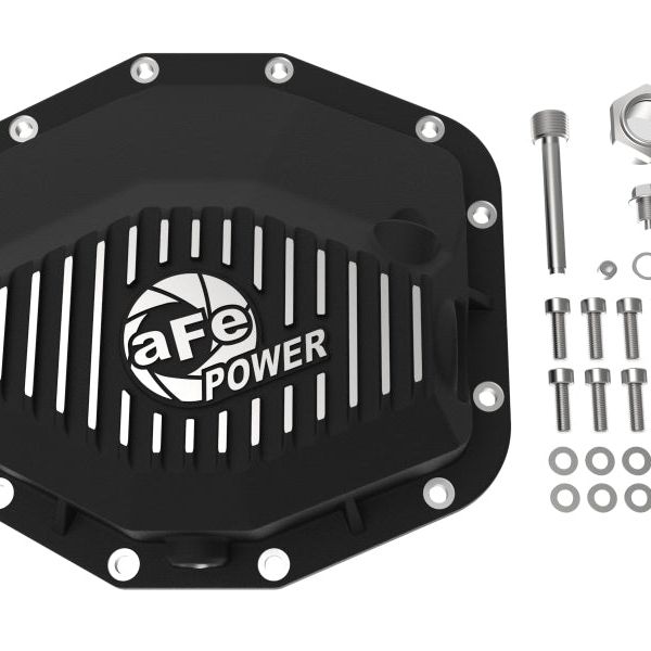 aFe POWER 21-22 Ram 1500 TRX Hemi V8 6.2L (sc) PRO Series Rear Differential Cover Black w/ Machined-tuningsupply.com