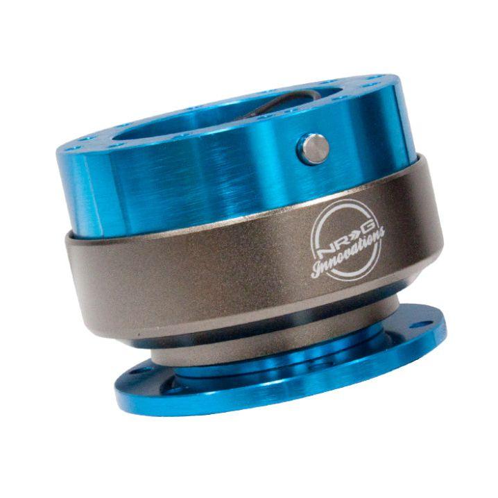 NRG Quick Release Gen 2.0 - New Blue Body / Titanium Chrome Ring-Quick Release Adapters-NRG-NRGSRK-200NB-SMINKpower Performance Parts